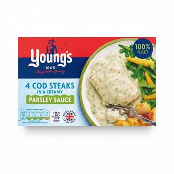 Young's 4 Cod Steaks in a Creamy Parsley Sauce 560g