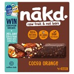 Nākd Cocoa Orange Raw Fruit & Nut Bars 4 x 35g