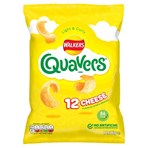 Walkers Quavers Cheese Multipack Snacks Crisps 12x16g