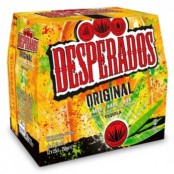 Desperados Tequila Lager Beer 12 x 250ml Bottles