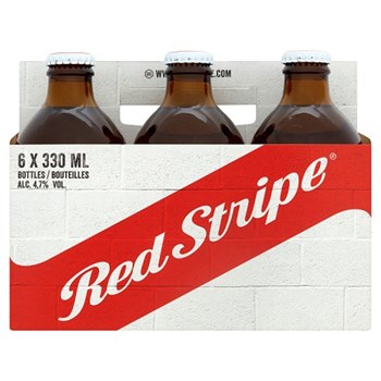 Red Stripe Jamaican Lager Beer 6 x 330ml Bottles