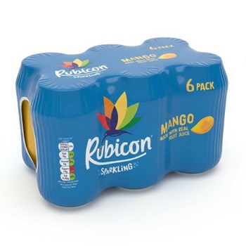 Rubicon Sparkling Mango Juice Soft Drink 6 x 330ml