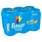 Rubicon Sparkling Mango Juice Soft Drink 6 x 330ml