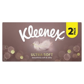 Kleenex Ultra Soft Tissues - Beautifully Soft and Silky Tissues - Twin Pack