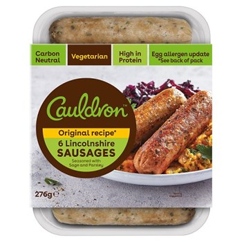 Cauldron 6 Lincolnshire Sausages 276g
