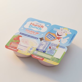 Munch Bunch Double Up Fromage Frais Strawberry Vanilla 4 x 85g (340g)