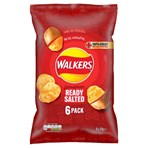 Walkers Ready Salted Multipack Crisps 6x25g