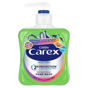 Carex Aloe Vera Antibacterial Hand Wash Gentle & Effective Liquid Hand Soap 250ml 