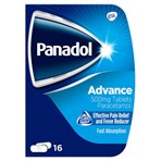Panadol Advance Pain Relief Tablets, 500 mg Paracetamol Tablets, Pack of 16