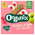 Organix Raspberry & Apple Organic Soft Oat Snack Bars Multipack 6x30g 