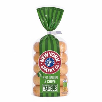 New York Bakery Co. 5 Red Onion & Chive Bagels