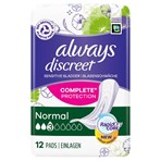 Always Discreet Incontinence Pads Women Normal 12 Count  