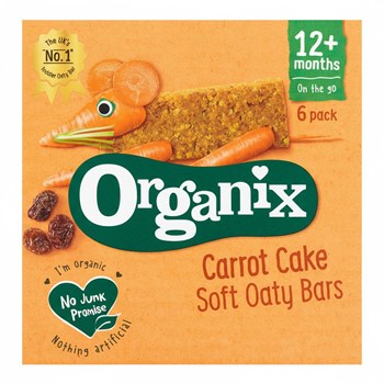 Organix Carrot Cake Organic Soft Oat Snack Bars Multipack 6x30g