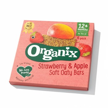 Organix Strawberry Organic Soft Oat Snack Bars Multipack 6 x 30g