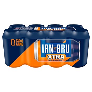 IRN-BRU Xtra No Sugar 8 x 330ml Cans