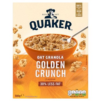 Quaker Oat Golden Crunch Granola Cereal 500g
