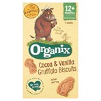 Organix Gruffalo Biscuits Organic Cocoa & Vanilla Toddler Snacks Multipack 5x20g