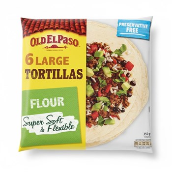Old El Paso 6 Large Flour Tortillas 350g