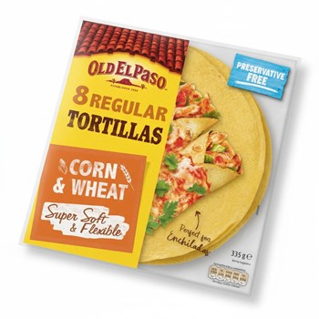 Old El Paso Regular Super Soft Corn & Wheat Tortillas x8 335g