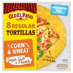 Old El Paso Regular Super Soft Corn & Wheat Tortillas x8 335g