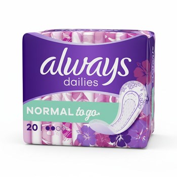 Always Dailies Normal To Go  Panty Liners x20