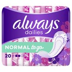 Always Dailies Normal To Go  Panty Liners x20