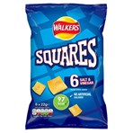 Walkers Squares Salt & Vinegar Multipack Snacks Crisps 6x22g