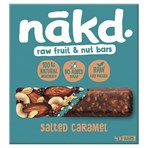 Nākd Raw Fruit & Nut Bars Salted Caramel 4 x 35g
