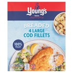Young's Breaded 4 Large Cod Fillets 440g