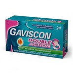 Gaviscon Double Action Mint Flavour 24 Chewable Tablets