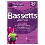Bassetts Vitamins Omega-3 & Multivitamins 3-6 Years 30 Gummies Blackcurrant & Apple Flavour