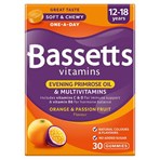 Bassetts Vitamins Evening Primrose Oil & Multivitamins 12-18 Years 30 Gummies Orange & Passion Fruit