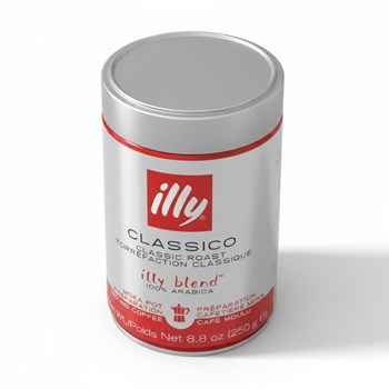 illy Moka Ground Coffee, Espresso, Classico Roast 250g