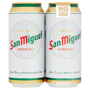 San Miguel Premium Lager Beer 4 x 440ml Cans