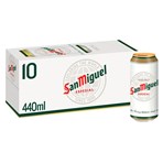 San Miguel Premium Lager Beer 10 x 440ml Cans