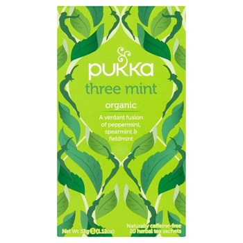 Pukka Organic Three Mint 20 Herbal Tea Sachets 32g