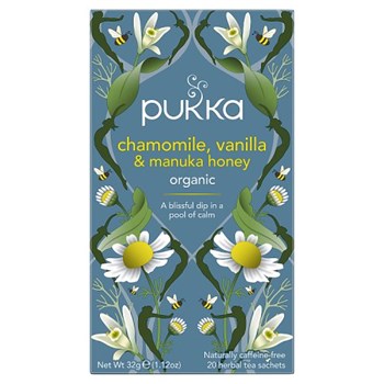 Pukka Chamomile, Vanilla & Manuka Honey 20 Organic Herbal Tea Bags 32g