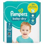 Pampers Baby-Dry Size 7, 30 Nappies, 15kg+