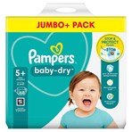 Pampers Baby-Dry Size 5+, 68 Nappies, 12kg - 17kg, Jumbo+ Pack