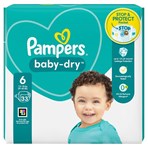 Pampers Baby-Dry Size 6, 33 Nappies, 13kg - 18kg, Essential Pack