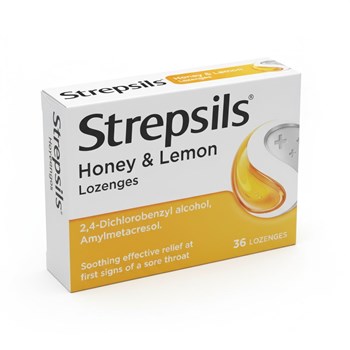Strepsils Honey & Lemon Lozenges x36 for Sore Throat 