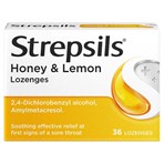 Strepsils Honey & Lemon Lozenges x36 for Sore Throat 