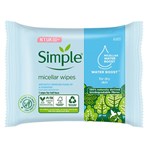 Simple Water Boost Biodegradable Facial Wipes Hydrating 20 wipes 