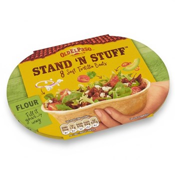 Old El Paso Stand 'N Stuff 8 Soft Tortilla Boats Flour 193g