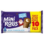 Cadbury 10 Mini Rolls Milk Chocolate Family Size