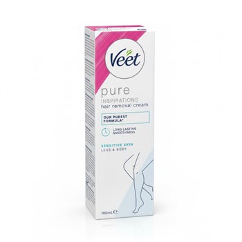 Veet Pure Hair Removal Cream Legs and Body Sensitive Skin 100ml