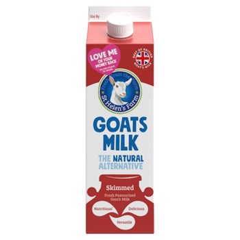 St Helen's Farm Skimmed Fresh Pasteurised Goat's Milk 1 Litre