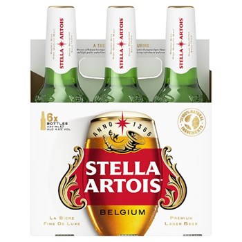 Stella Artois Belgium Premium Lager Beer 6 x 330ml