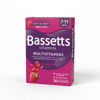 Bassetts Vitamins Multivitamins 7-11 Years 30 Gummies Raspberry Flavour