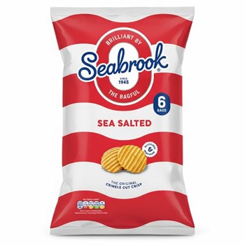 Seabrook Sea Salted The Original Crinkle Cut Crisp 6 x 25g